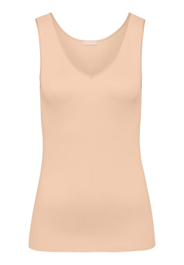 71602 Cotton Seamless V-Neck Tank - 274 Beige